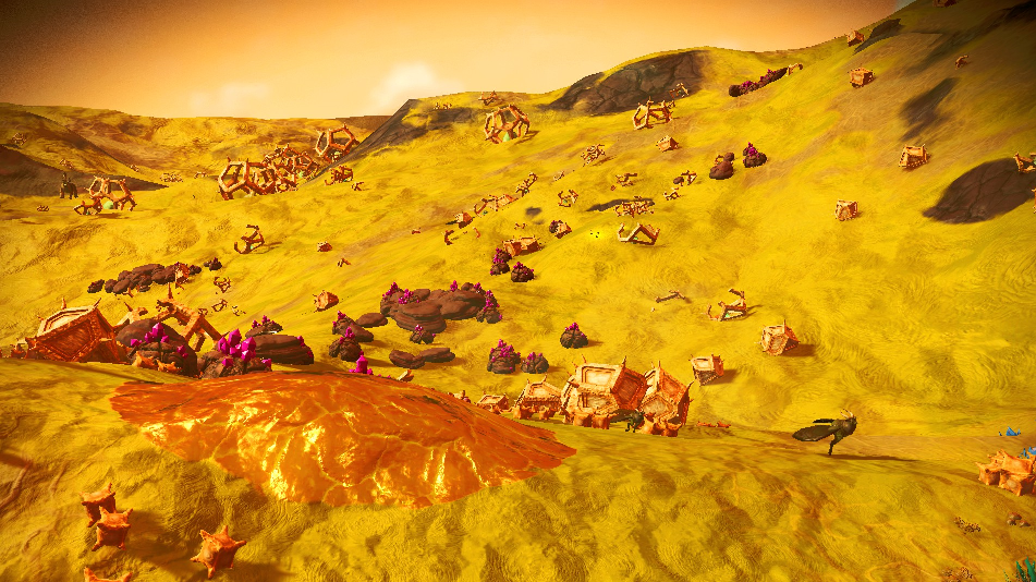 A natural gold deposit on an euclidian planet